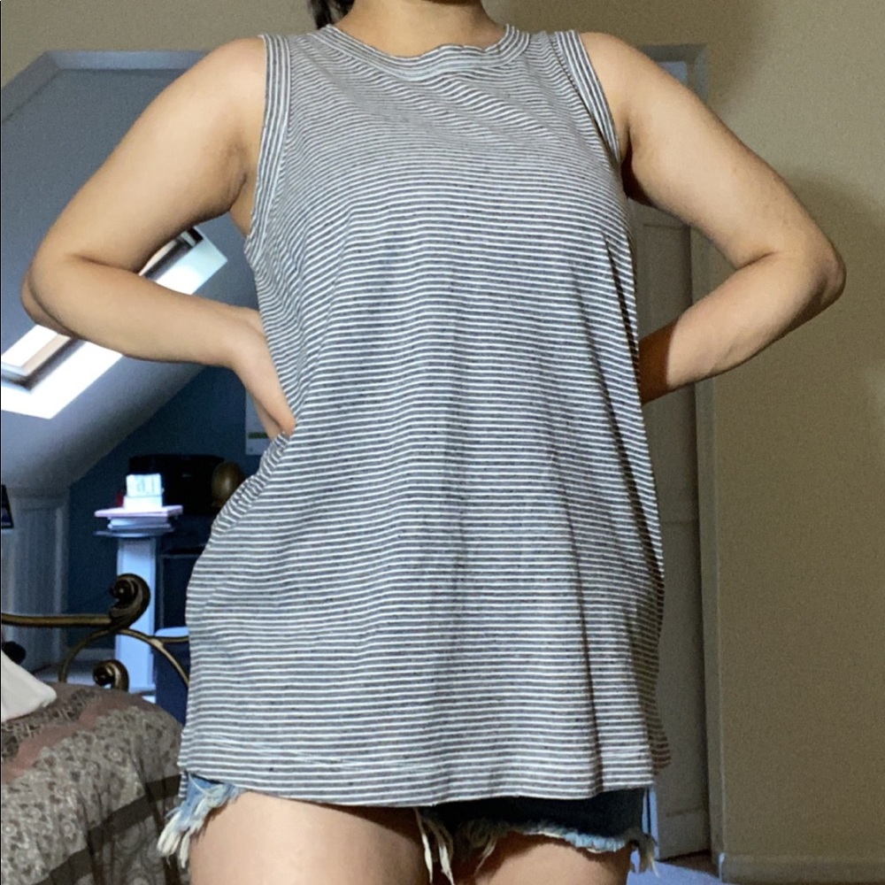 Current mike Elliot stripe muscle tee